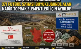 Eskişehir’de 371 Futbol Sahası Büyüklüğünde Hamle: Beylikova’da Nadir Toprak Elementleri İçin Düğmeye Basıldı